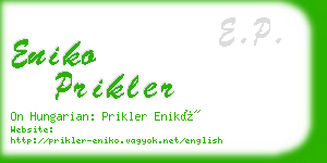 eniko prikler business card